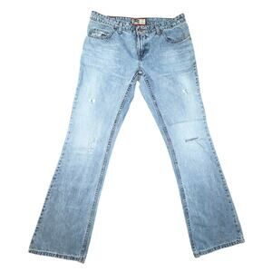 Vintage Y2K Old Navy Ultra Low Rise Bootcut Light Wash Blue Jeans Size 10 Long